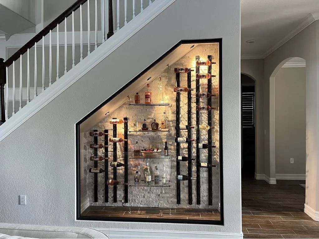 Under-Stair Wine Display — Wine Rooms in Bonita Springs, FL